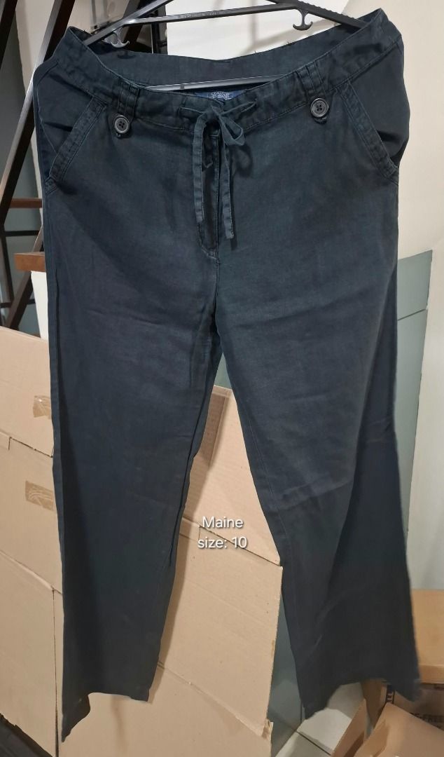 MAINE Black Drawstring Pants (Category: Other Bottoms) located in Pasig City. Submitted by dripcounty (Listing ID 1469688112, Image 1). Description: MAINE Black Drawstring Pants ₱250 Bought in the Philippines Size: 10 (as tagged) Condition: Good / preloved Black casual drawstring pants with button details at the pockets. Actual item shown in photos. Delivery fee shouldered by buyer (Lalamove / other courier). Item price excludes delivery. Payment