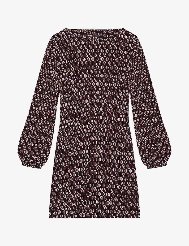 MAJE Rockinala Dress (Category: Luxury Apparel) located in Muntinlupa City. Submitted by bff_findsph (Listing ID 1469702484, Image 2). Description: Price | 3,200 Php SRP | €154 - 10,963 Php Guaranteed Authentic Size | 36 Bust | 28-30 in Waist | 26-28 in Hips | 38 in Length | 34 in Fabric | Fluid Crepe Print | “M” monogram print Pleated Comment “MINE” to purchase or DM us for inquiries. Comment “MINE” to purchase or DM us for inquiries. Visit and 