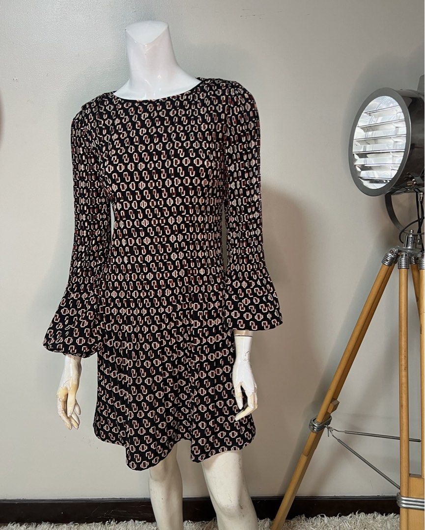 MAJE Rockinala Dress (Category: Luxury Apparel) located in Muntinlupa City. Submitted by bff_findsph (Listing ID 1469702484, Image 3). Description: Price | 3,200 Php SRP | €154 - 10,963 Php Guaranteed Authentic Size | 36 Bust | 28-30 in Waist | 26-28 in Hips | 38 in Length | 34 in Fabric | Fluid Crepe Print | “M” monogram print Pleated Comment “MINE” to purchase or DM us for inquiries. Comment “MINE” to purchase or DM us for inquiries. Visit and 
