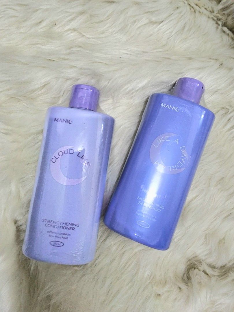Manic Beauty Duo Set - Shampoo and Conditioner (Category: Hair) located in Manila. Submitted by deescloset_mnl (Listing ID 1469691176, Image 2). Description: Manic Beauty Duo Set: Shampoo Like a Dream and Conditioner Cloud Like 2 Sets Available **First buyer will get a free opened bottle of the same shampoo and conditioner**.