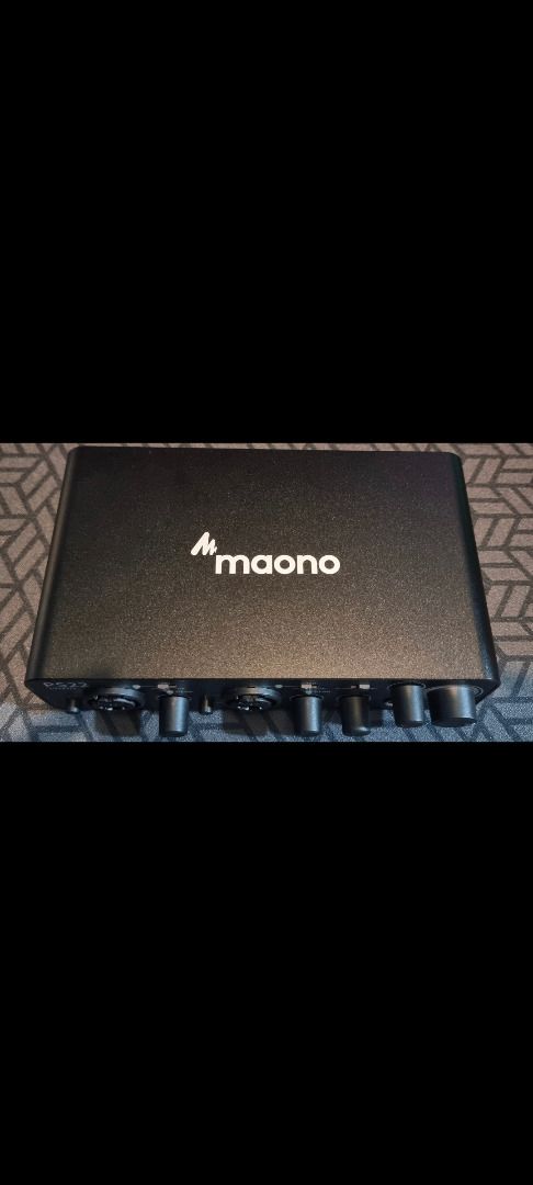Maono ProStudio 2x2 USB Audio Interface PS22 (Category: Musical Instruments) located in Tagum. Submitted by fcbisbroken (Listing ID 1469739604, Image 3). Description: New, used only for testing. With original box and freebie (Maono pop filter for microphone). Perfect condition. This was my back-up audio interface. My primary one was Focusrite Scarlett which is also for sale in another listing. Ready for pick-up, Tagum City RFS: no more time for v