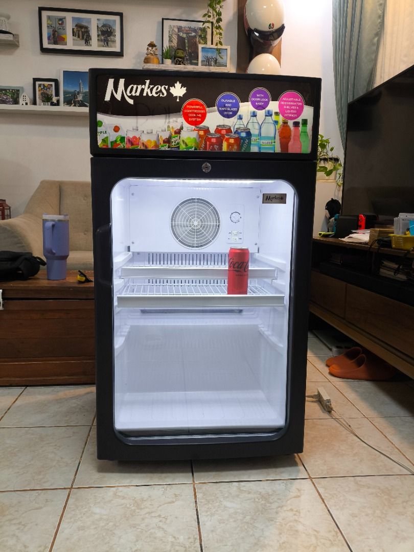 Markes Glass Door Mini Fridge Beverage Cooler (Category: Refrigerators and Freezers) located in Quezon City. Submitted by jc.ranchus (Listing ID 1469594748, Image 3). Description: FOR SALE: MARKES DISPLAY CHILLER / BEVERAGE COOLER 💰 ₱10,000 — negotiable upon viewing 📍 Pasig City Slightly used MARKES chiller, used only once at a bazaar. Fully working with no issues. Actual unit shown in the photos. DETAILS: ✅ Model: MSR-120XC ✅ Capacity: 4.2 cu.