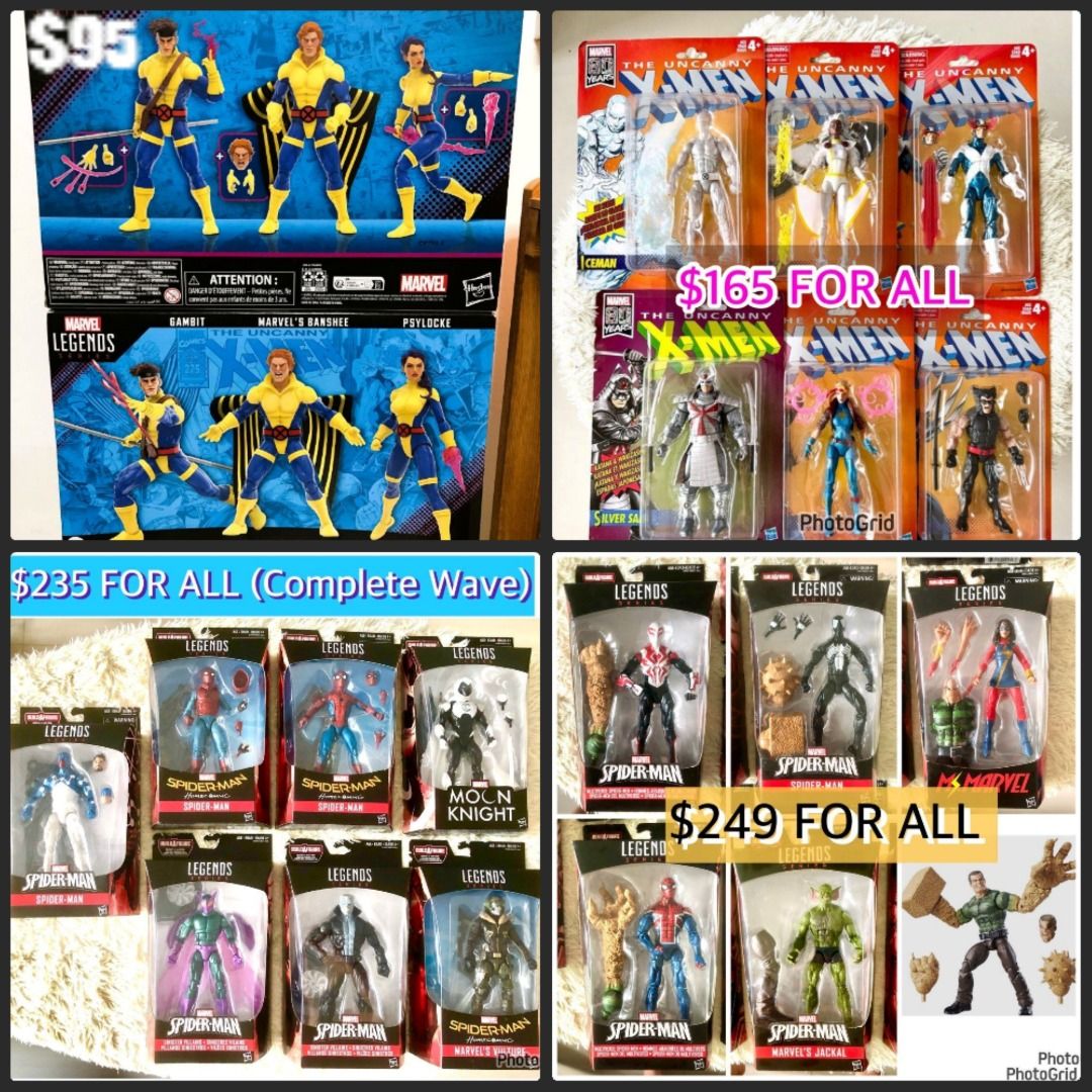 Marvel legends vulture sandman BAF moonknight cosmic beetle tombstone ...