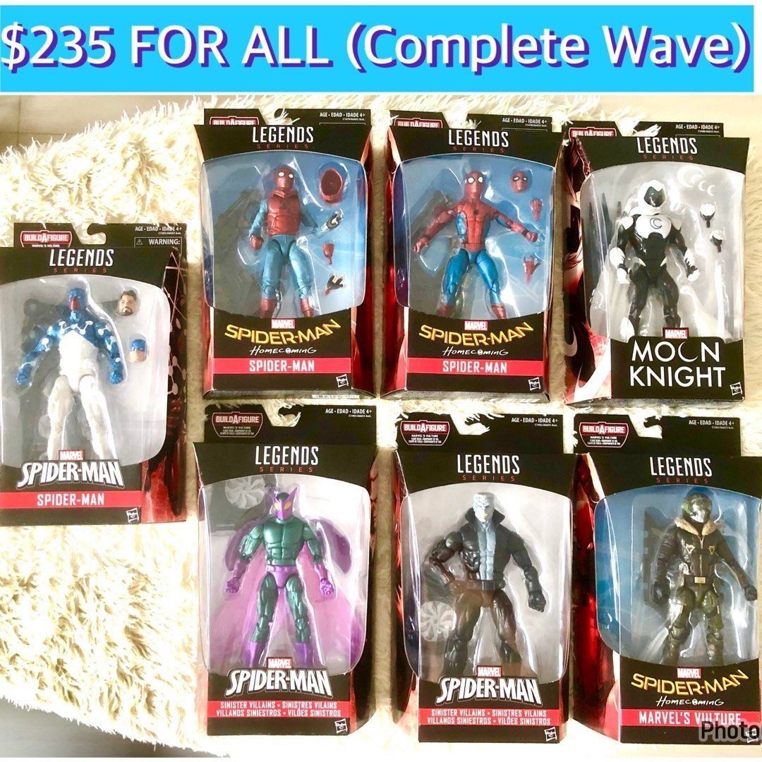 Marvel legends vulture sandman BAF moonknight cosmic beetle tombstone ...