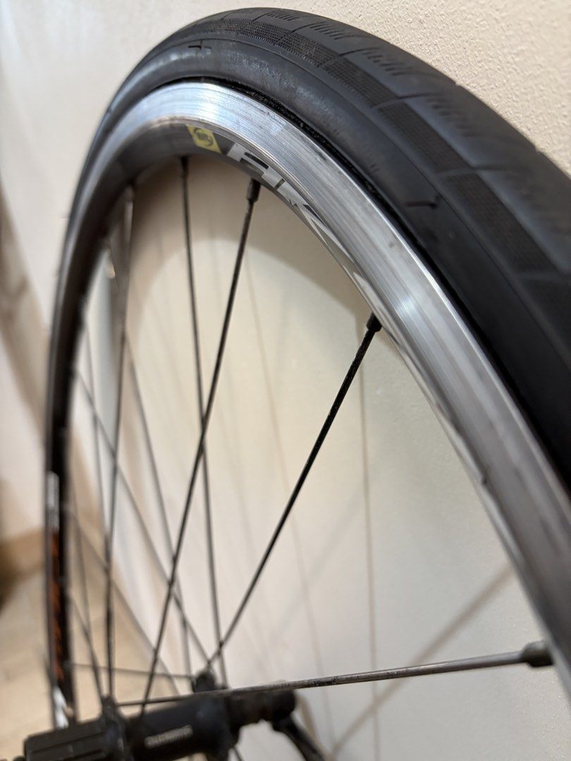 Mavic Aksium Race Wheelset (Category: Bicycles) located in Manila. Submitted by saquidomigs (Listing ID 1469582130, Image 3). Description: Mavic Aksium Race road bike wheelset -Shimano hubs -Bladed spokes -Vittoria Zaffiro 25c 3.3k Las Pinas/Paranaque area Open for shipping .