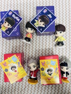 BTS McDonald's TinyTAN Figures Set of 4, Toys & Collectibles, Figurines ...