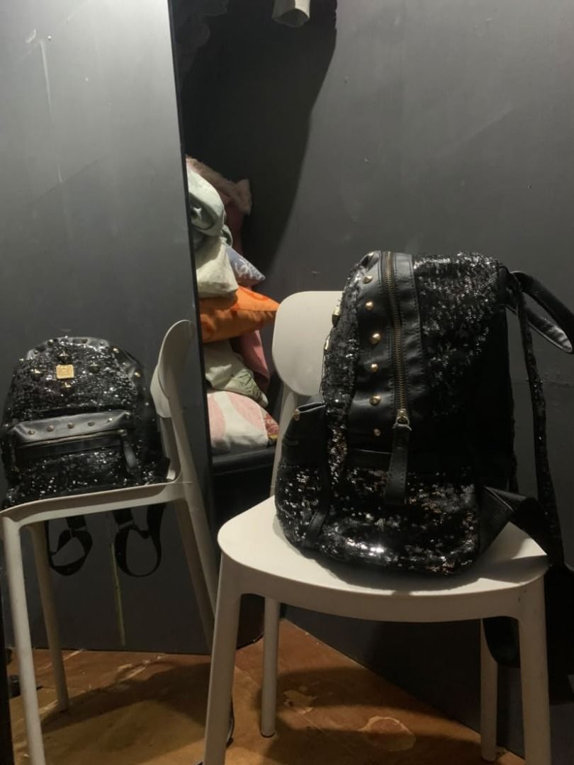mcm backpack (Category: Backpacks) located in Caloocan City. Submitted by hellnelly21 (Listing ID 1469688049, Image 2). Description: (BLACK MULTI STUDS MCM BACKPACK) SIZE: EXTRALARGE • LEATHER • GOOD CONDITION • HEAVYWEIGHT • MINIMAL SCRATCHES • COLOR RATE: 9/10 • WITH TAGS • CONDITION RATE: 9/10 • MULTI STUDS • SILVER STUDS.