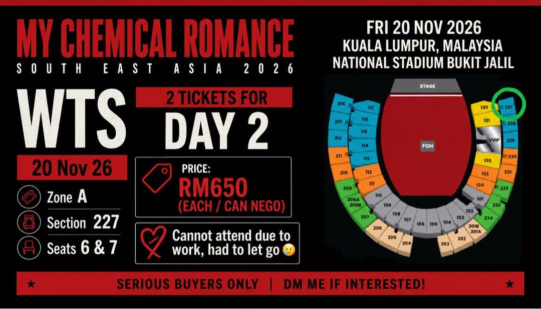 MCR KL TICKET Zone A - Day 2, Tickets & Vouchers, Event Tickets on ...