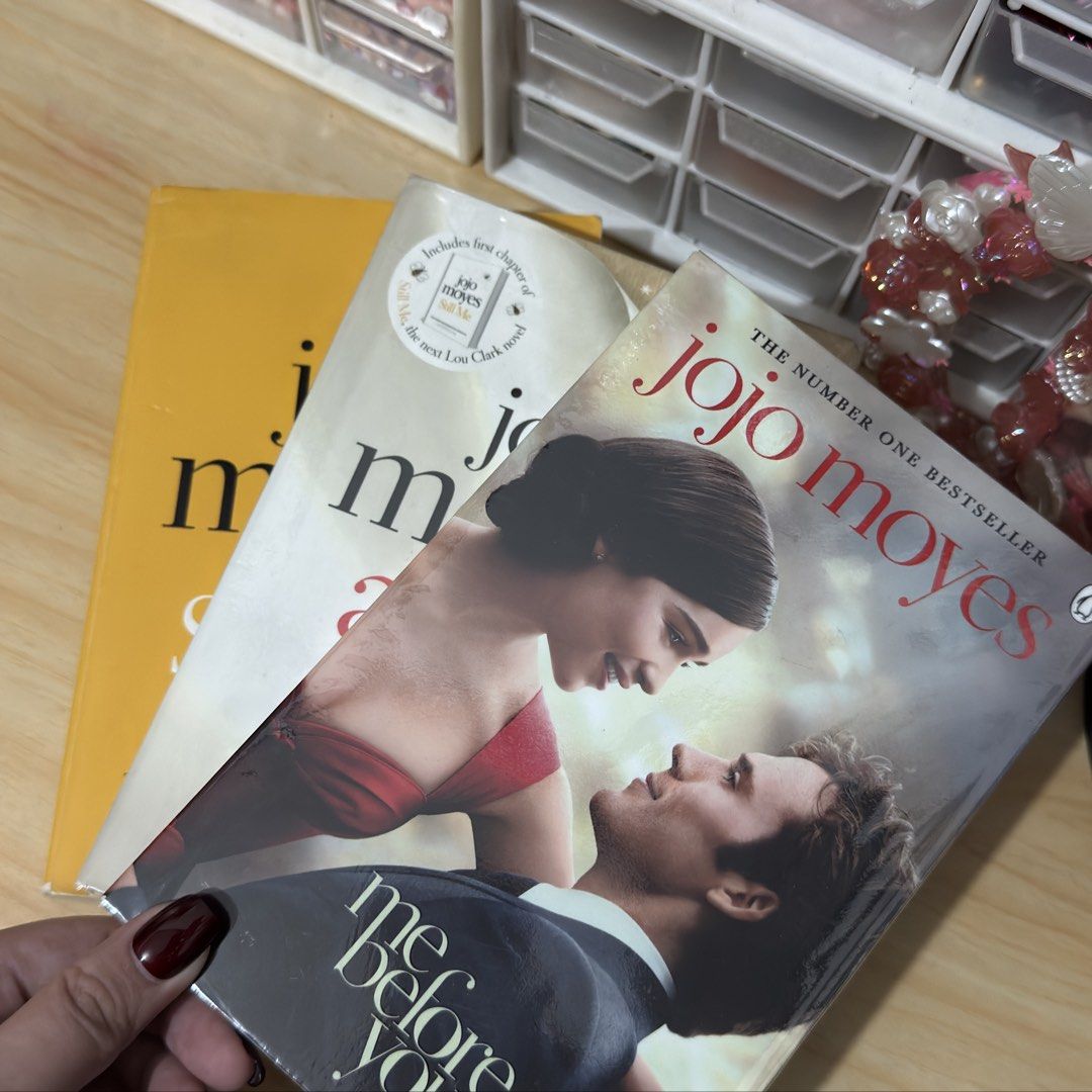 Me Before You Trilogy (by Jojo Moyes) (Category: Storybooks) located in Baler. Submitted by justmeacyy (Listing ID 1467657954, Image 1). Description: • Me Before You Includes (Movie Tie-in Edition) and 'After You' (Paperback Sequel) and Still Me - last price is ₱500 - plastic cover is a DIY plastic sleeve not plastic cover taped in the book 💕 - After You (light edges, one spot foxing at the bottom, barely noticeable) - Me Before You (light edges