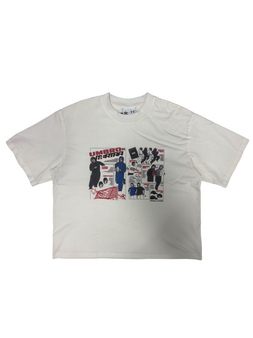 Mertra x Umbro Catalogue Tee (Category: Tshirts & Polo Shirts ) located in Manila. Submitted by sapefrime (Listing ID 1469730707, Image 1). Description: Mertra x Umbro Catalogue Tee Size Small 22” Width 25” Length Authentic Complete Need Wash ₱1,100 + SF.