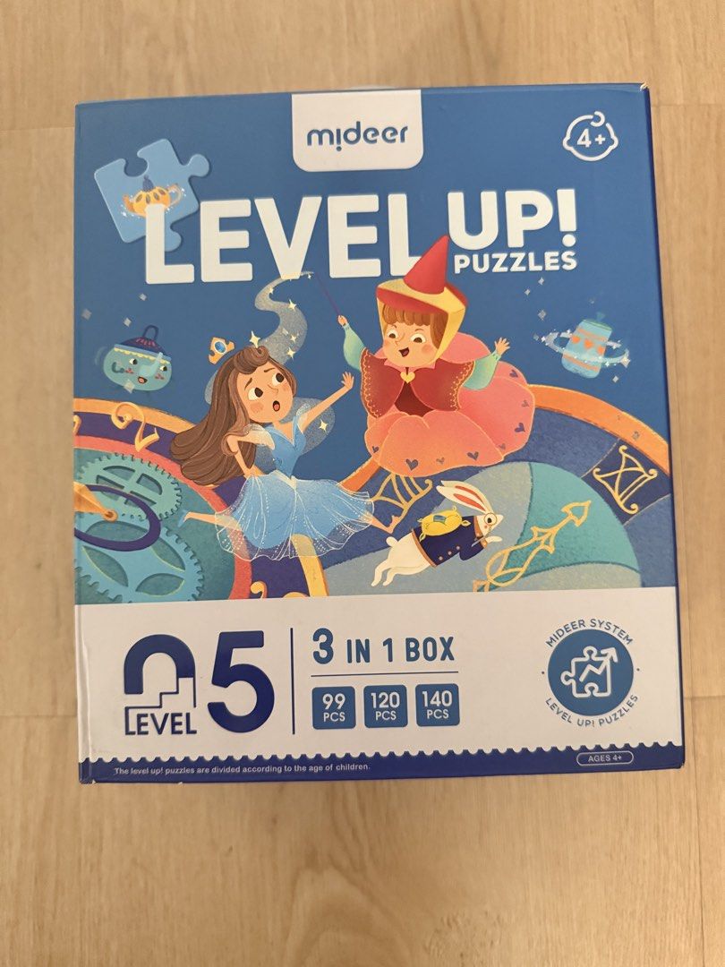 Mideer Level Up Puzzles Level 5 3 in 1 Box (Category: Board Games & Puzzles) located in Pasay City. Submitted by anndrias (Listing ID 1469620933, Image 1). Description: Complete; no issue.
