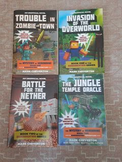 Minecraft Books Lot Novels Guides and Annual, 興趣與生活, 書本 & 文具, 小說及非小說 ...