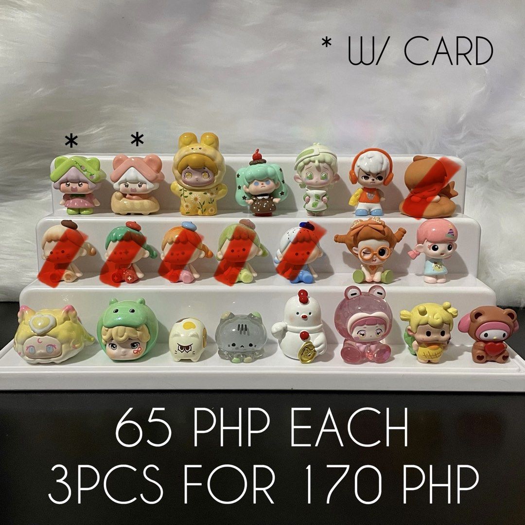 Mini Beans and Figures (Category: Designer & Blind Box Toys) located in Manila. Submitted by samantulogs (Listing ID 1469608618, Image 1). Description: UFS WTS LFB Let go and Dupes Prices indicated per picture 🫶🏻✨ Loc: San Mateo, Rizal MOD: Lala, Grab or J&T MOP: Gcash, Maribank, Maya or Metro.