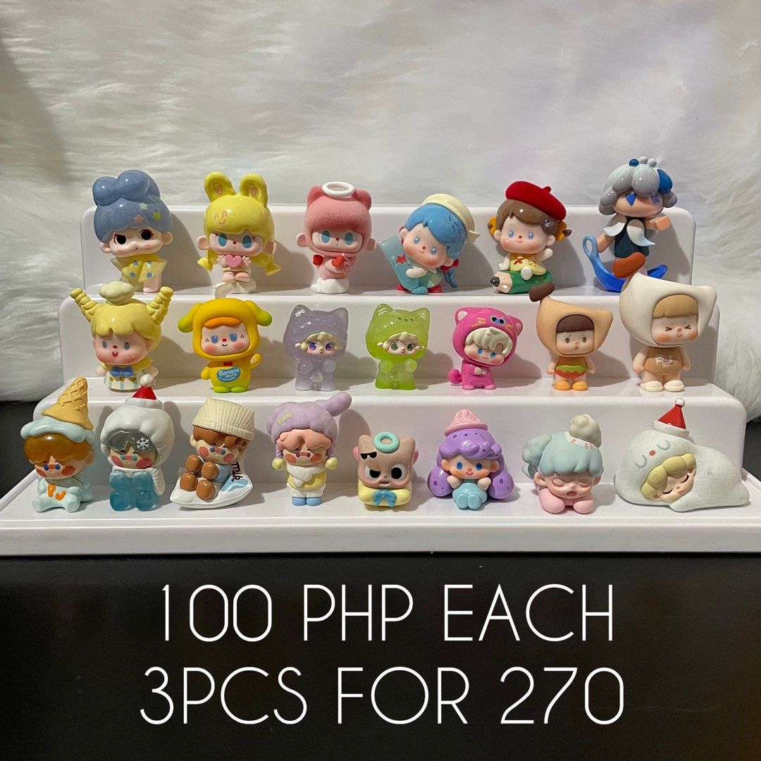 Mini Beans and Figures (Category: Designer & Blind Box Toys) located in Manila. Submitted by samantulogs (Listing ID 1469608618, Image 2). Description: UFS WTS LFB Let go and Dupes Prices indicated per picture 🫶🏻✨ Loc: San Mateo, Rizal MOD: Lala, Grab or J&T MOP: Gcash, Maribank, Maya or Metro.