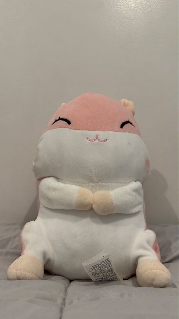 MINISO Pink Hamster Plush Toy (Category: Plushies & Soft Toys) located in Manila. Submitted by vdoozy (Listing ID 1469648532, Image 1). Description: Miniso Pink hamster plush toy Size: 29cm / 11.4 inches long Location: Katipunan, Quezon City.