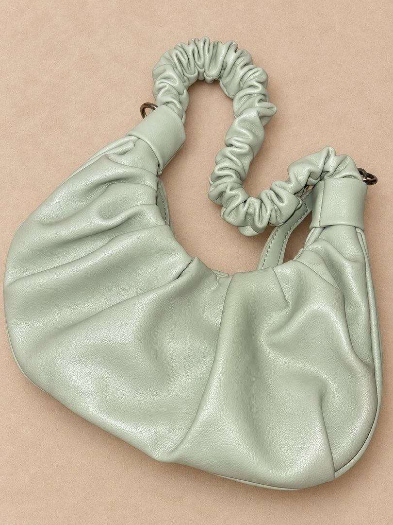 Mint Green Ruched Shoulder Bag (Category: Shoulder Bags) located in Manila. Submitted by lexiandco.ph (Listing ID 1469589255, Image 1). Description: .