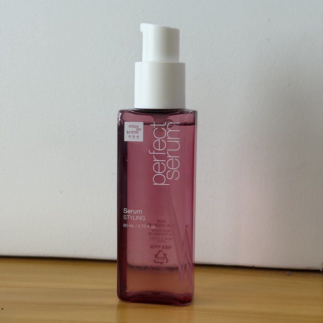 Mise en scene perfect serum styling serum (Category: Hair) located in Quezon City. Submitted by s.haaa (Listing ID 1469636220, Image 1). Description: almost bnew used once rfs: declutterring issue: no cap natapon na yata:(.