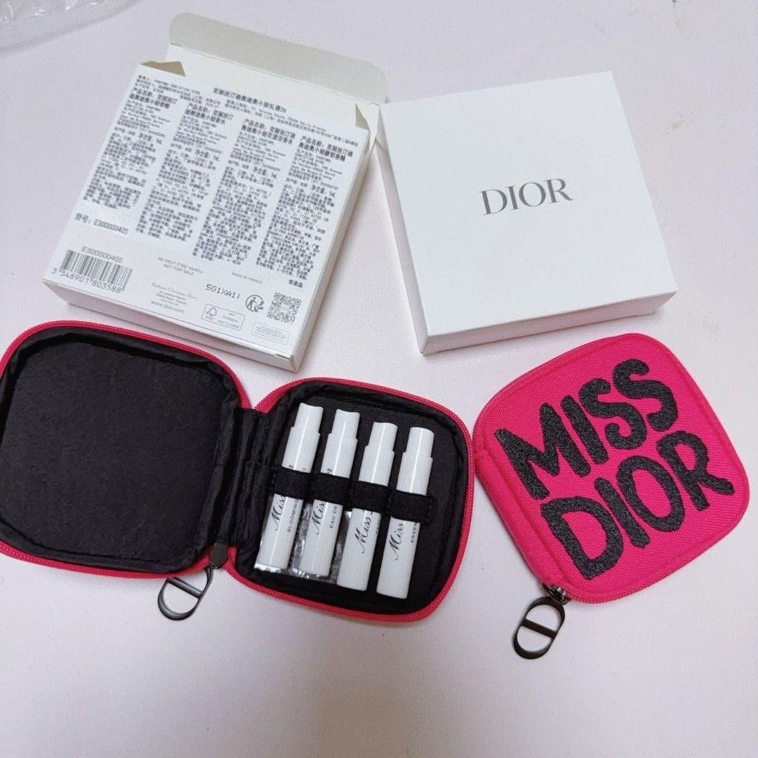 MISS DIOR (Category: Fragrance & Deodorants) located in Angeles City. Submitted by truehawk_95a40c (Listing ID 1469650086, Image 2). Description: PASABUY✈️ miss dior pouch with perfumes 4x 1ml ₱1999 only eta pinas nov 2nd week 999 dp.