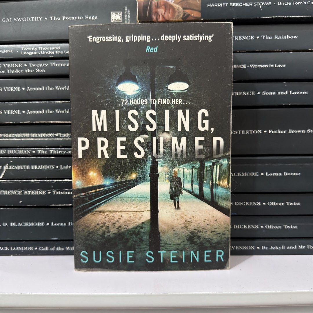 Missing, Presumed by Susie Steiner Paperback Novel (Category: Storybooks) located in Lingayen. Submitted by readwjane (Listing ID 1469591616, Image 1). Description: - Title: Missing, Presumed by Susie Steiner - Format: Paperback - Cover: Snowy train platform at night - Genre: Gripping mystery / thriller (72-hour countdown plot) - Ideal for: Thriller book collectors and mystery lovers.