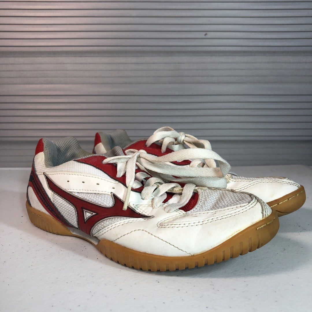 Mizuno Crossmatch Plio (Category: Sneakers) located in Manila. Submitted by all.dressed.up (Listing ID 1469622799, Image 1). Description: Brand/Model: Mizuno Crossmatch Plio Indoor Court Shoes Color: White and Red Size: US 6 / UK 4 / EUR 36.5 / JP 23.5 Ideal for: Table tennis, badminton, squash, and other indoor sports Soles: Non-marking gum rubber with excellent grip Condition: Clean uppers with minimal wear on the tread, well-maintained and mat