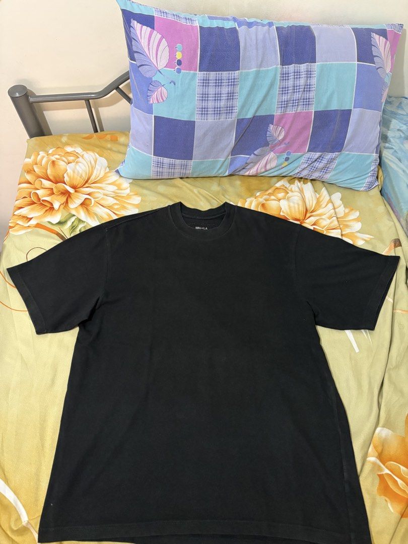 MN+LA Black T-Shirt XL (Category: Shirts) located in Manila. Submitted by bry0824 (Listing ID 1469634737, Image 2). Description: MN+LA Black Tee - ₱150 Size: XL - Makapal tela / Heavyweight Honest issue: Faded shirt at faded yun colar/ May lint due to storage. No butas, no crack, no pinhole. Condition: 7.5/10 RFS: Decluttering Meet up: WaltarMart Junction QC | Project 8 QC | SM North Annex Pm for inquiries!.