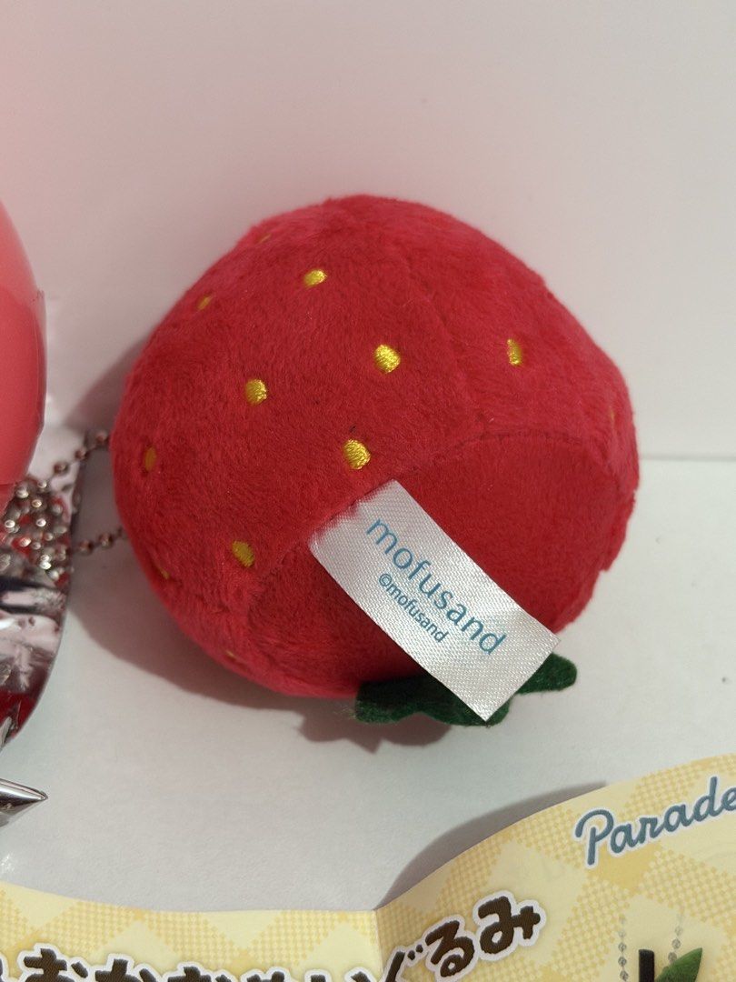 Mofusand Strawberry Keychain Plushie (Category: Other Merchandise) located in Manila. Submitted by ideclutteranything (Listing ID 1469657409, Image 3). Description: Mofusand Strawberry Keychain plushie Bnew never used Unsealed ₱600 Bought from Mofusand Store Japan .