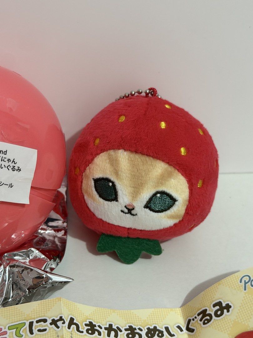 Mofusand Strawberry Keychain Plushie (Category: Other Merchandise) located in Manila. Submitted by ideclutteranything (Listing ID 1469657409, Image 2). Description: Mofusand Strawberry Keychain plushie Bnew never used Unsealed ₱600 Bought from Mofusand Store Japan .