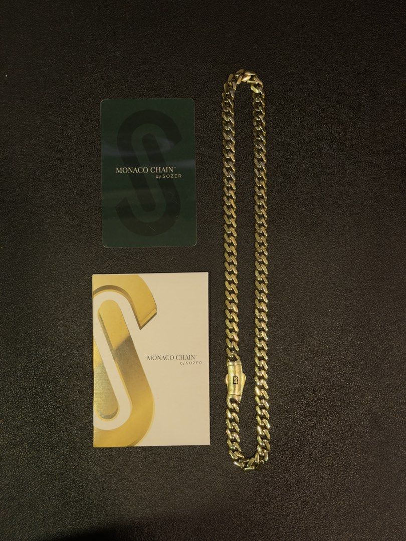 Monaco Gold Chain 18K 25.5g, 18” (Category: Necklaces) located in Baguio. Submitted by sebvosem (Listing ID 1469749711, Image 2). Description: Monaco Chain 18K Gold 18 inches 25.5 grams With card certificate and box Open for meetup, Baguio City.