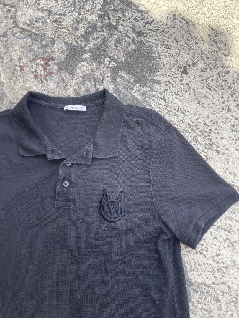 Moncler chest logo polo shirt (Category: Luxury Apparel) located in Alegria. Submitted by deniseeee.21 (Listing ID 1469606073, Image 2). Description: Size small 20x26 authentic used condition.