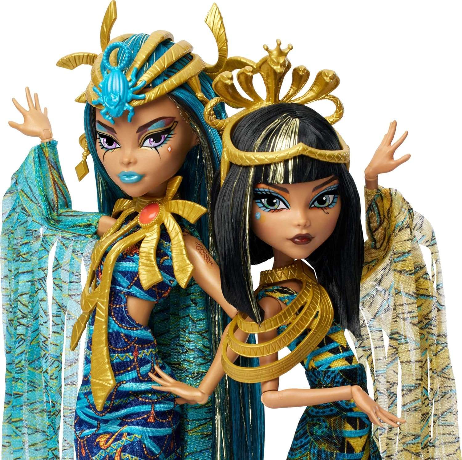 Monster High Fashion Doll Set, Mummy Majesties Cleo & Nefera De Nile ...
