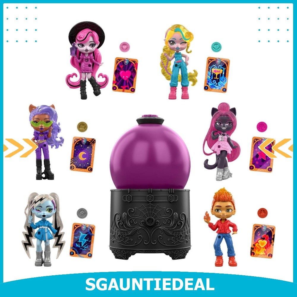 Monster High JCX99 Crystal Ball Mini Dolls 8cm Surprise Characters with ...