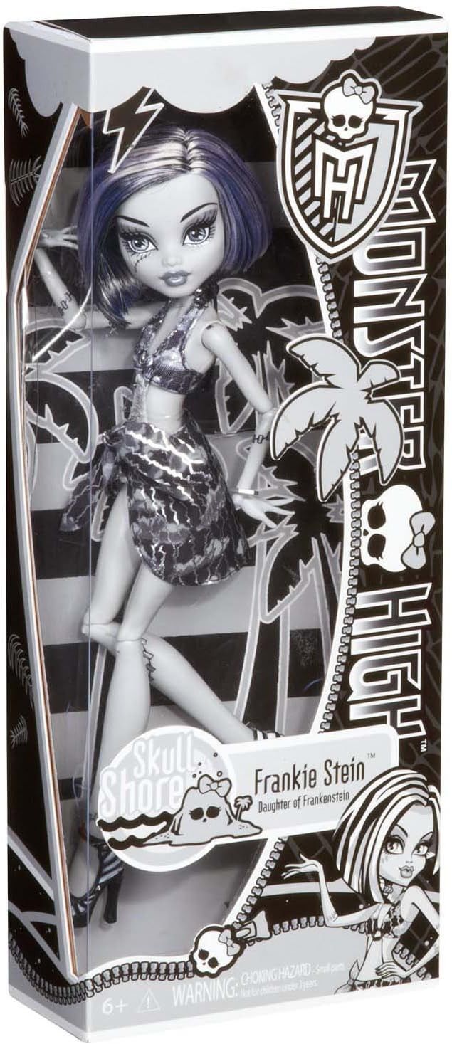 Monster High Skull Shores Black and White Frankie Stein Doll, Toys ...