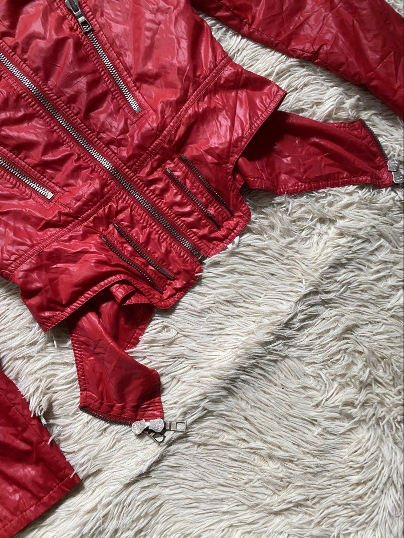 Moschino biker jacket (Category: Luxury Apparel) located in Antipolo. Submitted by switchneighborhood (Listing ID 1469652930, Image 2). Description: Small frame women Check pics.