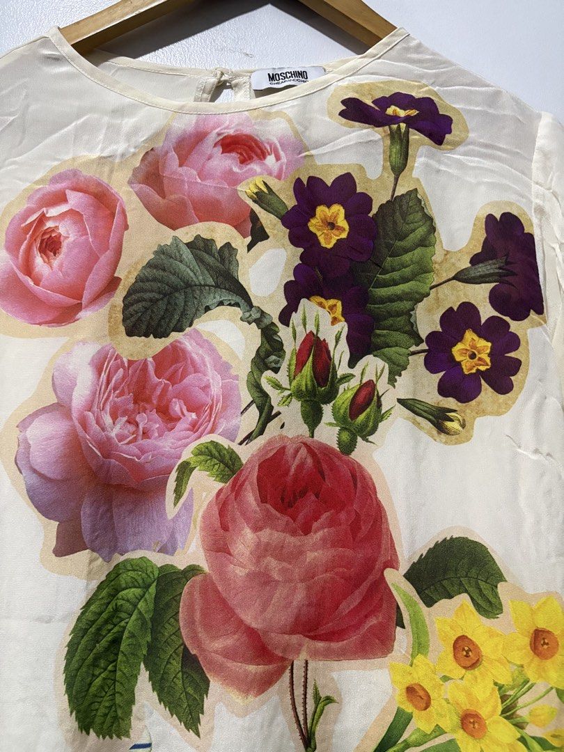 Moschino Cheap and chic “Tea Shirt” (Category: Luxury Apparel) located in Makati City. Submitted by ThriftedGoods (Listing ID 1469687667, Image 3). Description: Feel free to ask for more detailed photos In excellent condition No issues Length-28 Width-21.