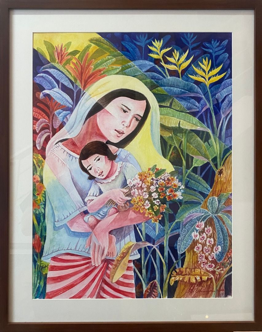 Mother and Child 2 - Rading Caringal (Category: Art & Prints) located in Taguig. Submitted by drybrushgallery (Listing ID 1469639387, Image 2). Description: Mother and Child 2 Rading Caringal, 2026 Watercolor Artwork Dimension: 24" x 18" with Certificate of Authenticity PM FOR INQUIRY 0917 565 2917 .