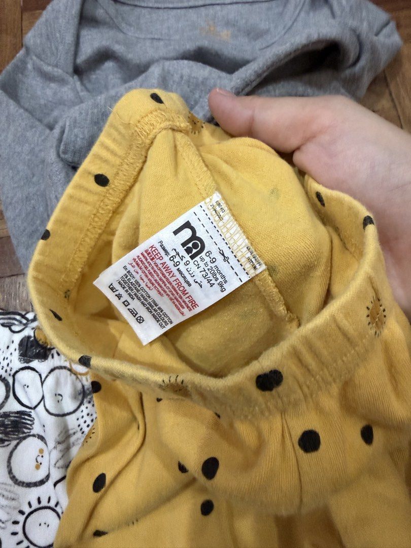 Mothercare Pajama Set Gray 6-9mo (Category: Babies & Kids Fashion) located in Manila. Submitted by preloved_new_forsale (Listing ID 1469637011, Image 2). Description: Sold as set.