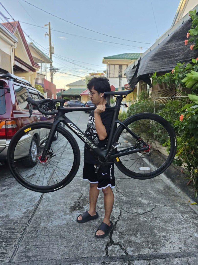 Mountainpeak Rexton 3000 (Category: Bicycles) located in Bacoor. Submitted by dhaniiigurl (Listing ID 1469603286, Image 1). Description: T700 carbon fiber Shimana SORA SHIFTER CST RECOURSE TIRE AEROIC CARBON FIBER RIM FUN ONE DISK BREAK OUNCE CARBON FIBER CRANK message for negotiation.