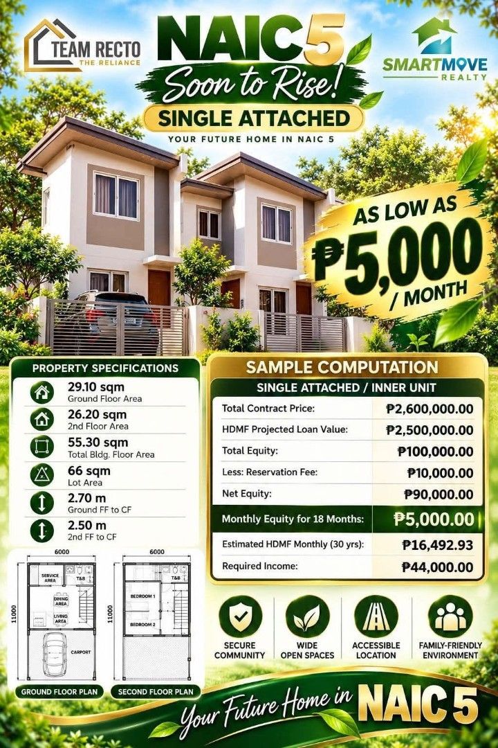 Affordable Single Attached (Category: House & Lot) located in Manila. Submitted by propertysalesfrancis (Listing ID 1469748151, Image 1). Description: 5K MONTHLY DOWN PAYMENTS 10K ONLY RESERVATION FEE MAY FREE FENCE AT GATE PA! 16K+ MONTHLY AMORTIZATION SINGLE ATTACHED NA.