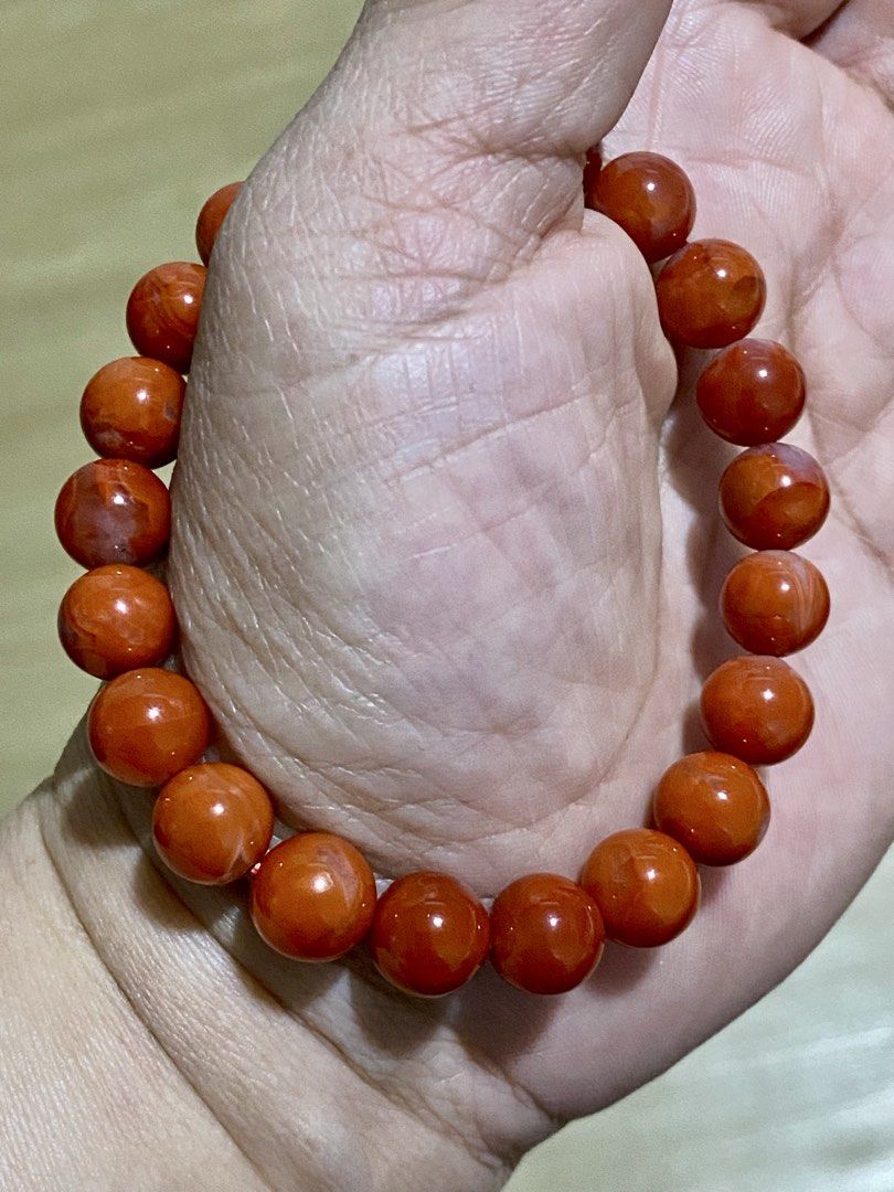 Nanhong Stretch Bracelet (Category: Bracelets) located in Pasig City. Submitted by talaversify (Listing ID 1469741187, Image 2). Description: Semi-precious stone: Nanhong Agate Stone size: 9mm Wrist size: 16cm 💠 Natural stone 💠.