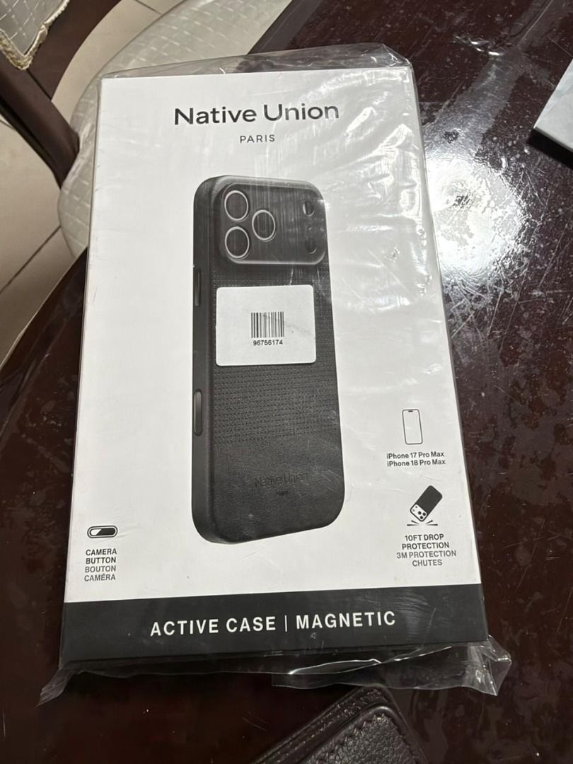 NATIVE UNION Active 2.0 MagSafe Case for iPhone 17 Pro Max / 18 Pro Max - Black (Category: Cases & Sleeves) located in Quezon City. Submitted by jj124 (Listing ID 1469611125, Image 1). Description: Selling Brand New NATIVE UNION Active 2.0 MagSafe Case for iPhone 17 Pro Max / 18 Pro Max - Black On Hand Description Everyday protection to the max. Active Case combines extra-durable drop protection with elevated materials for a daily case without co