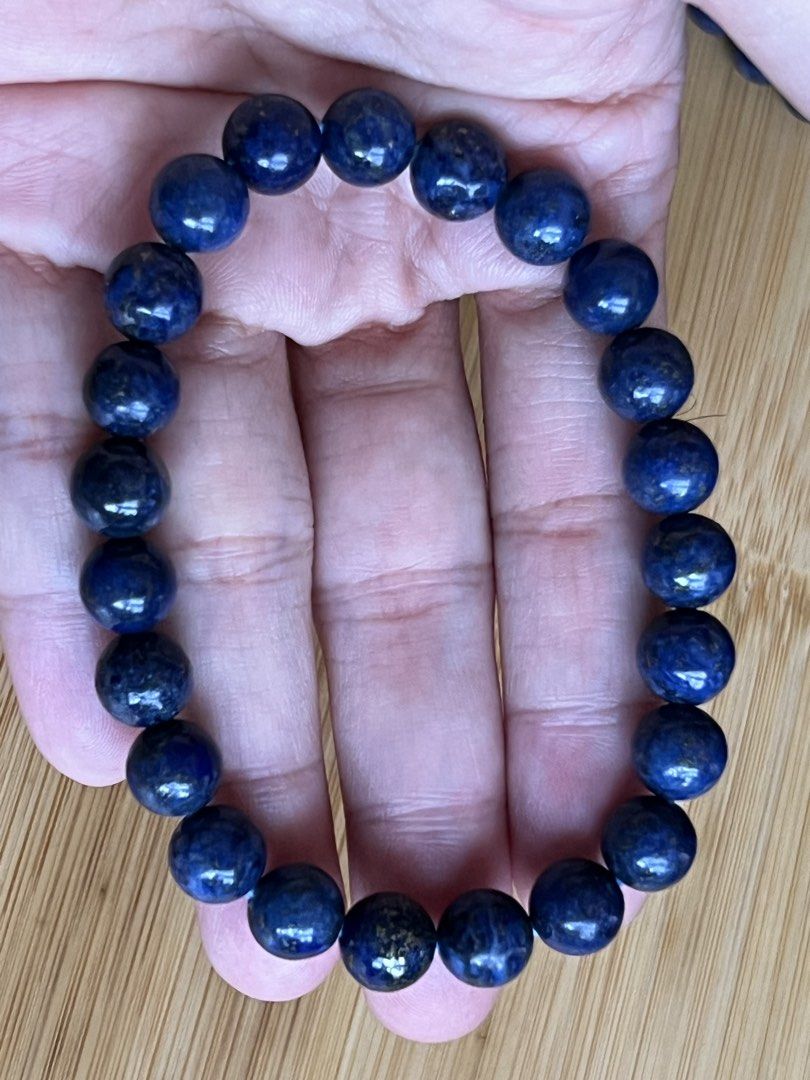 Natural Lapis Lazuli Bead Crystal Bracelet (Category: Bracelets) located in Quezon City. Submitted by ohmystones_088 (Listing ID 1469635111, Image 2). Description: - Material: Genuine lapis lazuli gemstone beads with natural gold pyrite flecks 100% Authentic / Natural Stone Bead Size: 9.6mm Wrist Size: 16cm [2 pcs available] Mode of payment: G-cash, PayMaya, BPI, BDO ✨️All crystals or gemstones are cleansed and energized before shipping.✨️ Please
