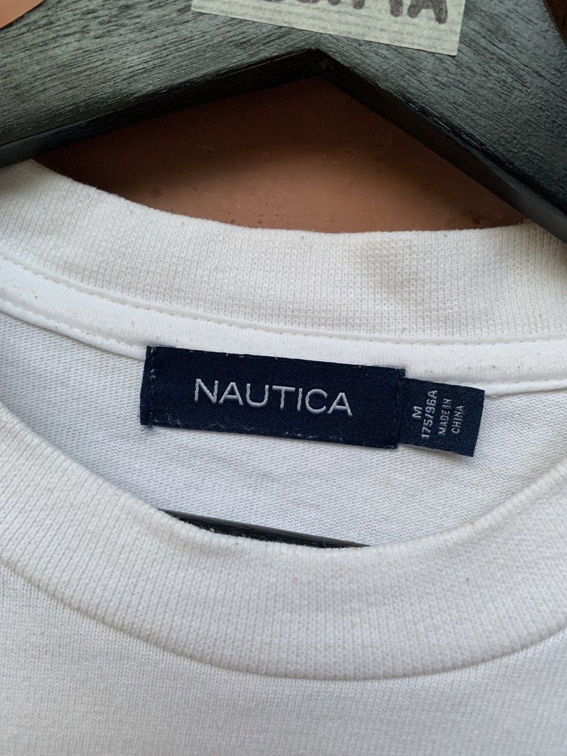 NAUTICA ARCH LOGO SHIRT (Category: Activewear) located in Bulacan. Submitted by reymarcthrifts (Listing ID 1469624523, Image 3). Description: 24x28 dimes good condition no big issue bulacan loc pm lang po .