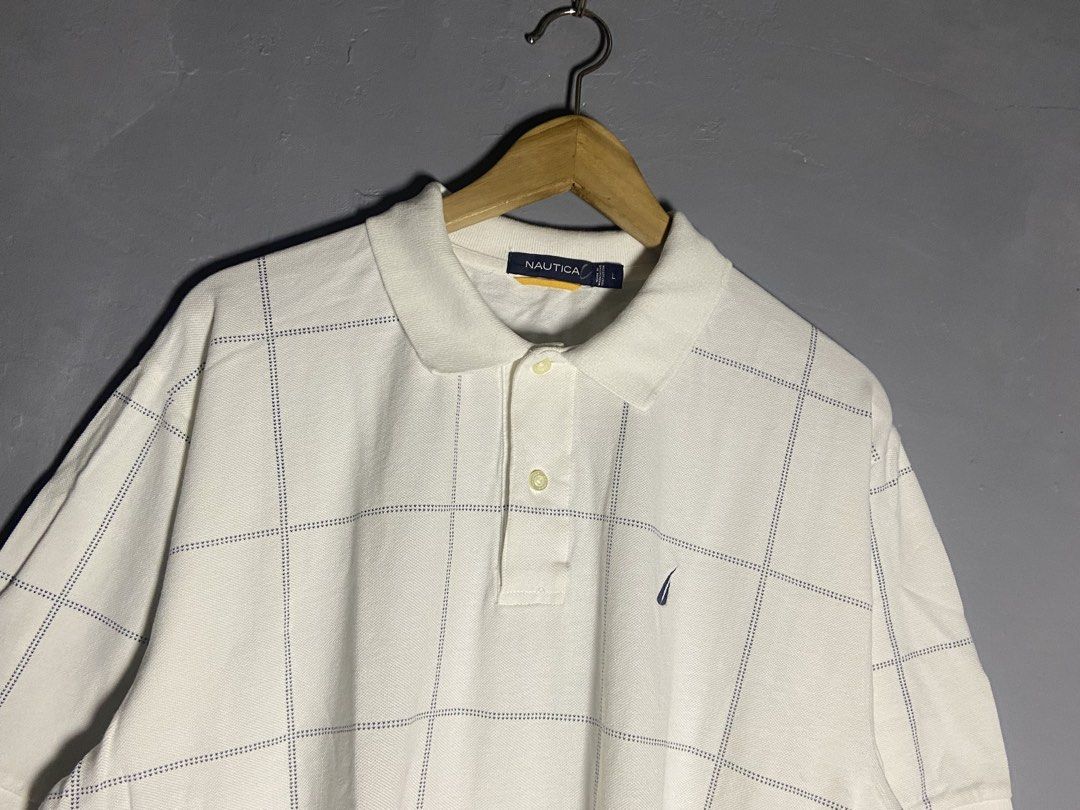 Nautica grid-pattern polo shirt (Category: Tshirts & Polo Shirts ) located in Cabuyao City. Submitted by chukz_x (Listing ID 1469613442, Image 3). Description: Nautica grid-pattern polo shirt Size : Large Dimes : 24W 29L Condition : Excellent Issue : none Price: 650 📍READY TO WEAR 📍Cabuyao Laguna.