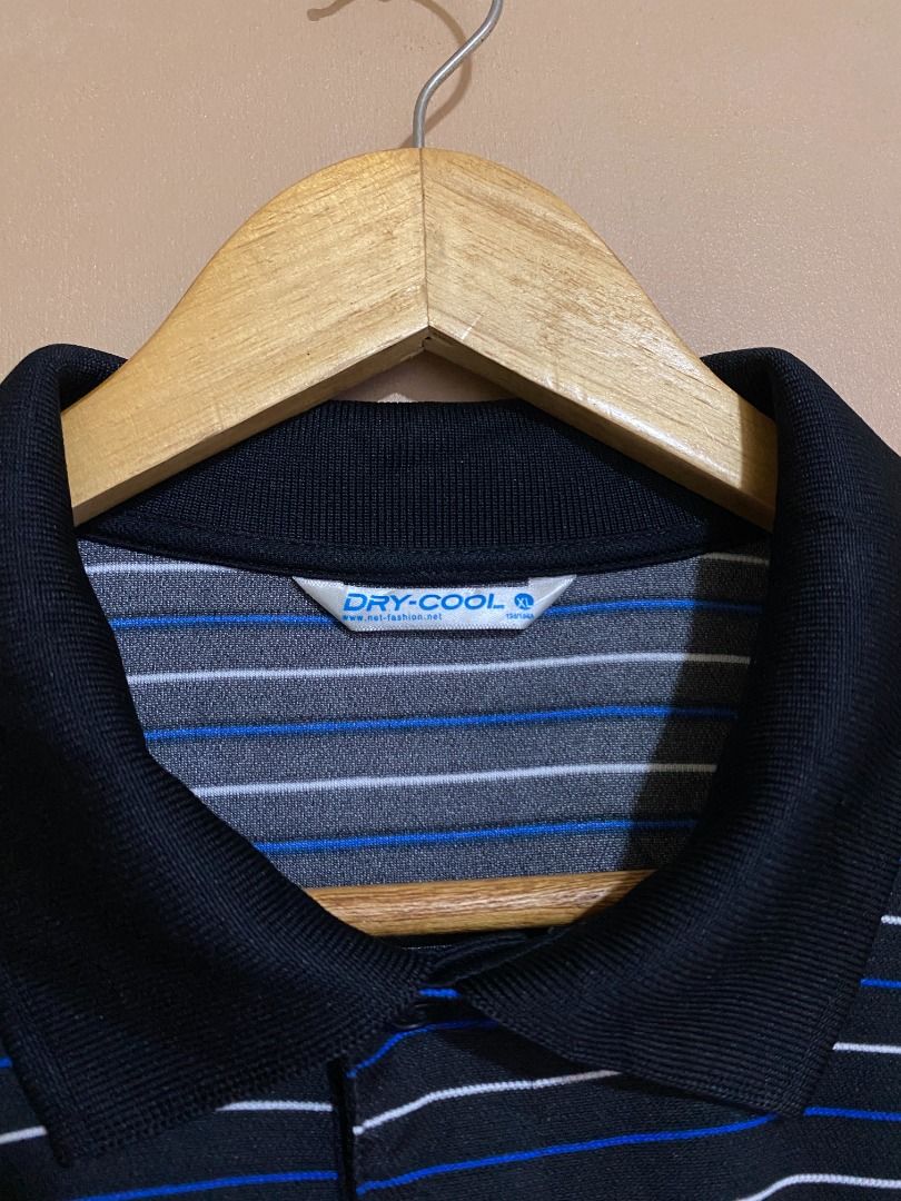 Net Men Striped Dry-Cool Polo Shirt (Category: Tshirts & Polo Shirts ) located in Cadiz. Submitted by thespotcdz (Listing ID 1469593683, Image 2). Description: XL on tag Width 23" Length 27.5" Good as new.