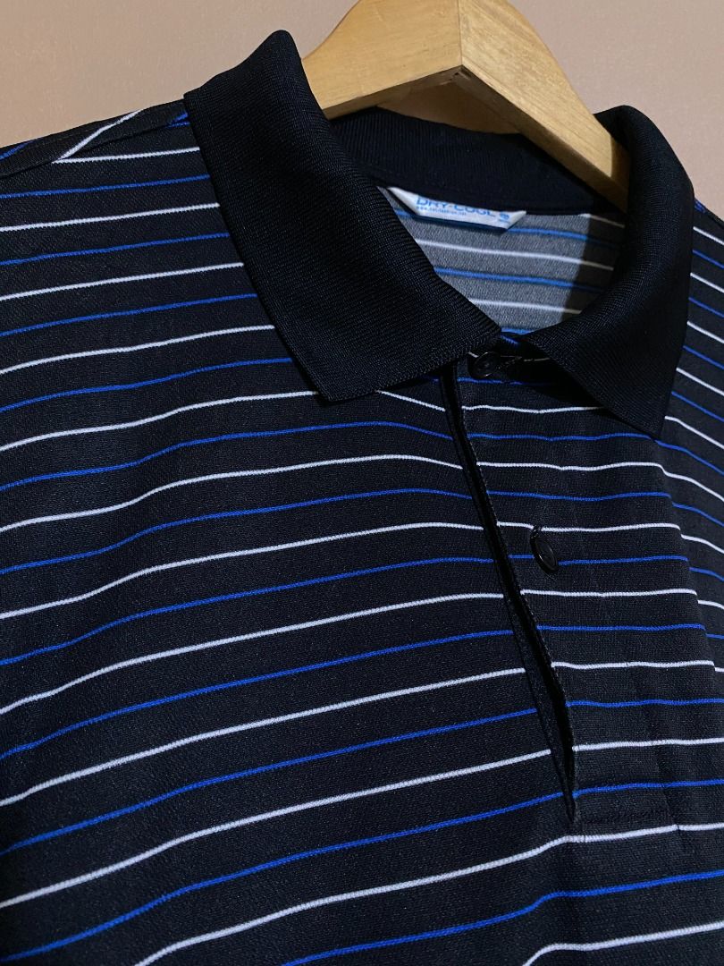 Net Men Striped Dry-Cool Polo Shirt (Category: Tshirts & Polo Shirts ) located in Cadiz. Submitted by thespotcdz (Listing ID 1469593683, Image 3). Description: XL on tag Width 23" Length 27.5" Good as new.
