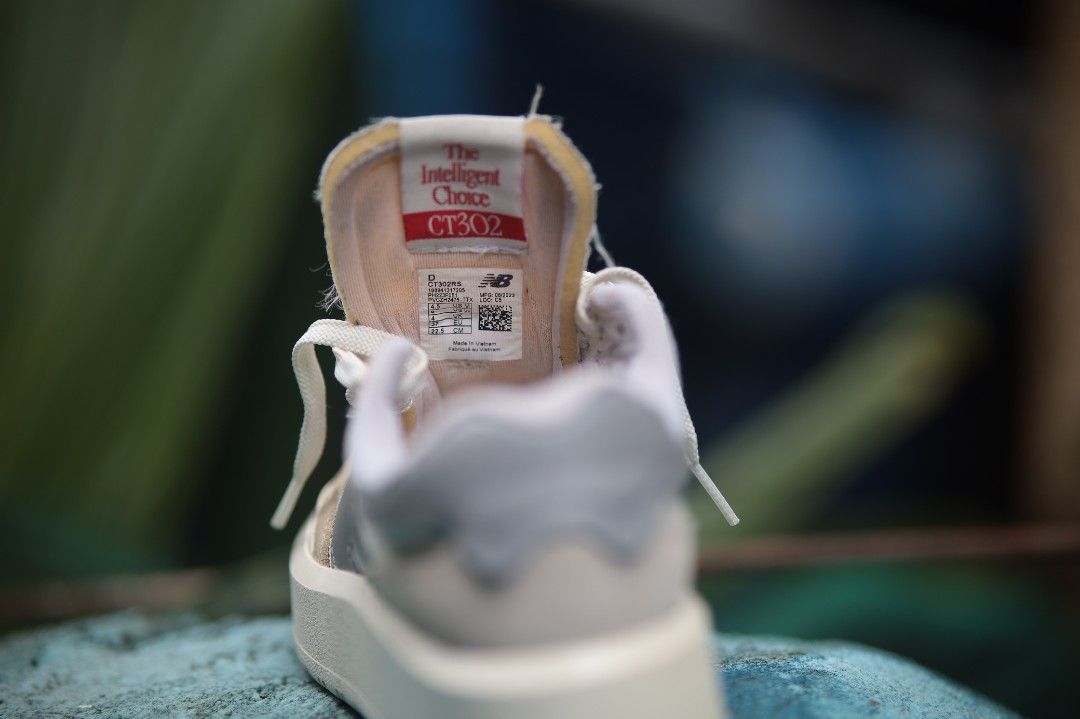 New Balance CT302 White Grey Platform Sneakers (Category: Casual Shoes) located in Cagayan de Oro. Submitted by shalika412 (Listing ID 1469615806, Image 3). Description: - Unisex - Brand/Model: New Balance CT302 - Color: White & Grey - Size: US 4.5 / UK 4 / EU 37 / 22.5 CM - Material: Suede and mesh upper with chunky platform sole - Condition: Soles are clean with barely any wear - Style: Great everyday casual pair with a cool exposed foam tongue