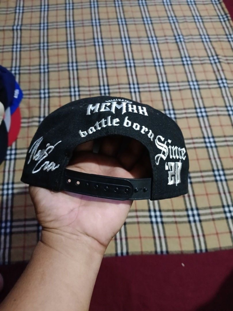 New Era 9Fifty Black Snapback Cap (Category: Caps & Hats) located in General Santos City (Dadiangas). Submitted by freehorse.5f2a61 (Listing ID 1469629288, Image 3). Description: - Brand: New Era 9Fifty - Style: Snapback hat (Size: Small-Medium) - Color: Black - Embroidery: 'NENY', 'come and take it', 'battle born since 27', and American flag on the side - Closure: Adjustable snap back - Condition: Brand new.