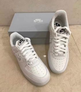 Nike Air Force 1 Sashiko Skateboarding Shoes White, Women's Fashion ...