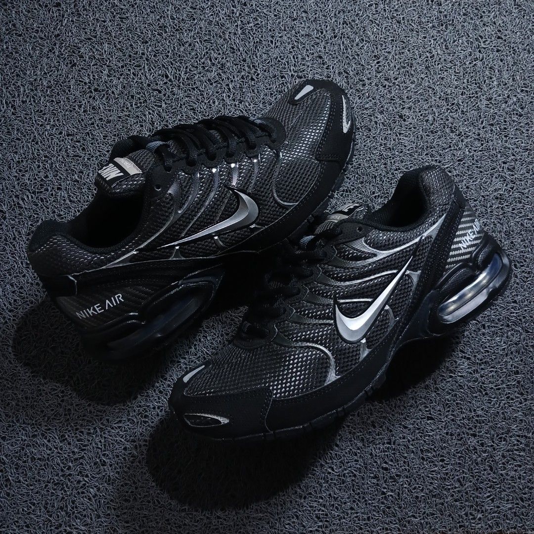 Nike Air Max Torch 4 Black Silver Sneakers (Category: Sneakers) located in Cagayan de Oro. Submitted by sapatos_series (Listing ID 1469741318, Image 2). Description: NlKĒ AlRM4X" T0RCH 4" 🔥 us8.5 eur42 26.5cm 2100 +sf.