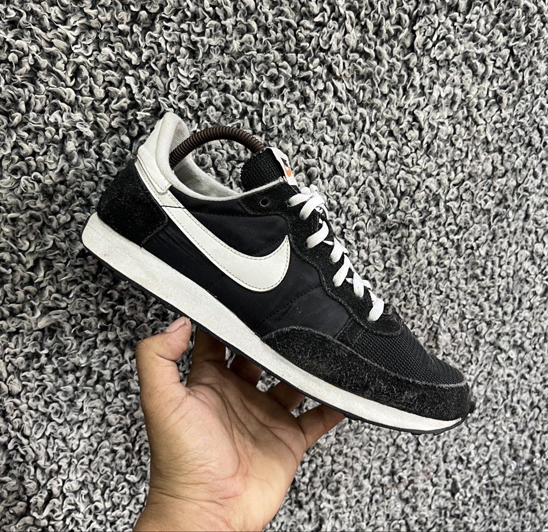 Nike Challenger OG 'Black White' | Size 9 mens (Category: Sneakers) located in General Trias. Submitted by zrchustle.604 (Listing ID 1469756523, Image 1). Description: Nike Challenger OG 'Black White' (Style Code: CW7645-002). First released as a running shoe in 1979, this retro silhouette has been brought back as a lifestyle sneaker. It features a distinct upper material construction combining mesh, nylon, and suede panels, alongside a clean whi